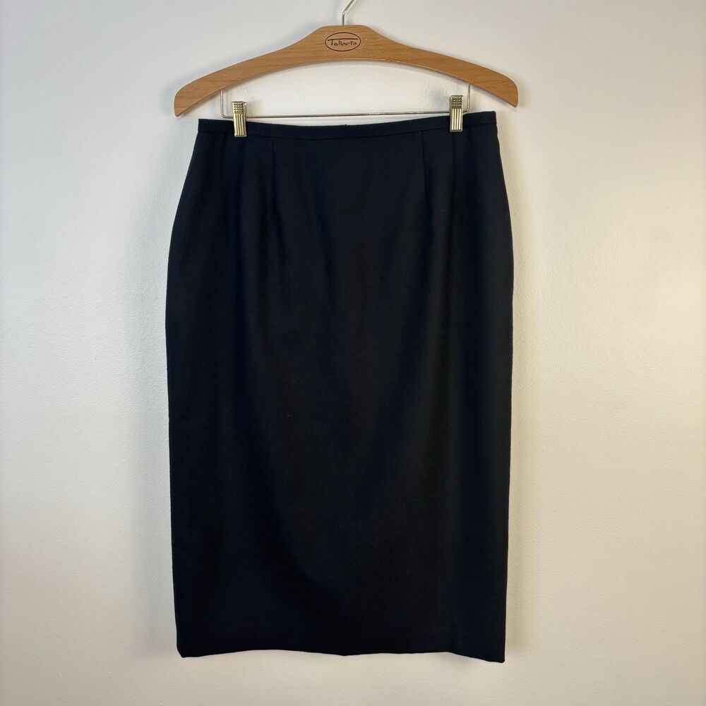 Harve Benard Womens Size 16 100% Wool Lined Midi Modest Pencil Straight Skirt